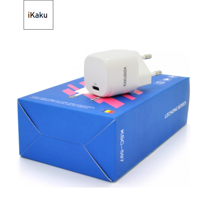 Зарядний пристрій iKAKU USB-C PD20W white (KSC-597-LECHONG)