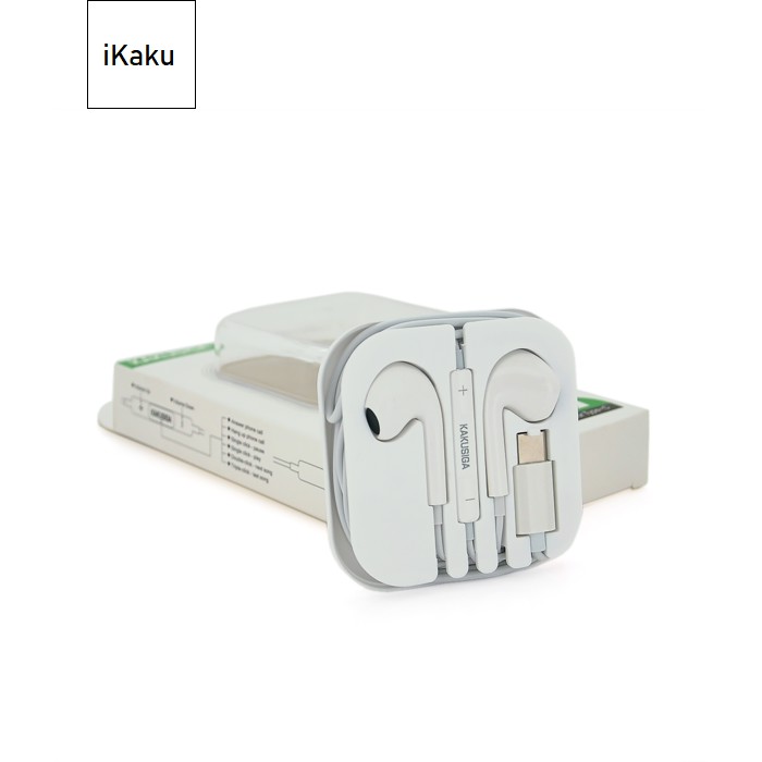 Універсальні навушники-вкладиші iKAKU KSC-697 HAOYUN з мікрофоном (Type-C), White, Bох
