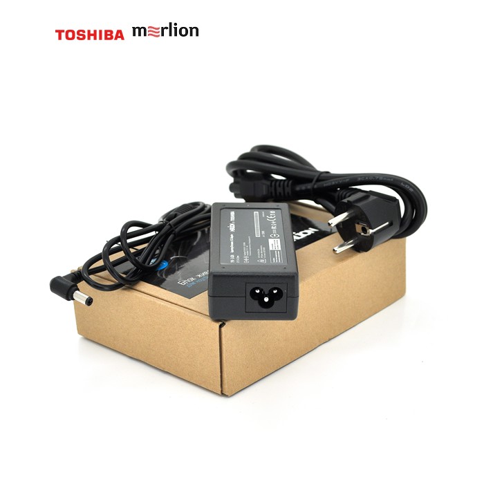 Блок живлення MERLION для ноутбука TOSHIBA 19V 3.42A (65 Вт) штекер 5.5 * 2.5 мм, довжина 0,9 м + кабель живлення