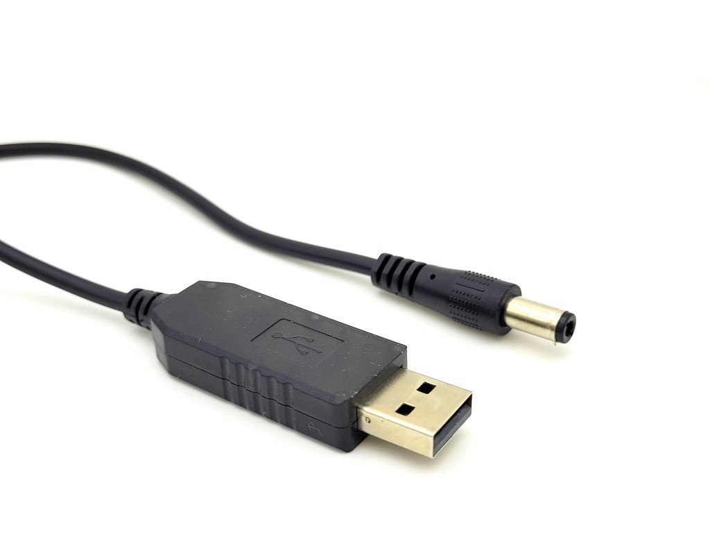 Кабель USB2.0 => DC 5.5/2.5mm(M), 5в-12в (USB to DC12) кабель до роутера, підвищує напругу
