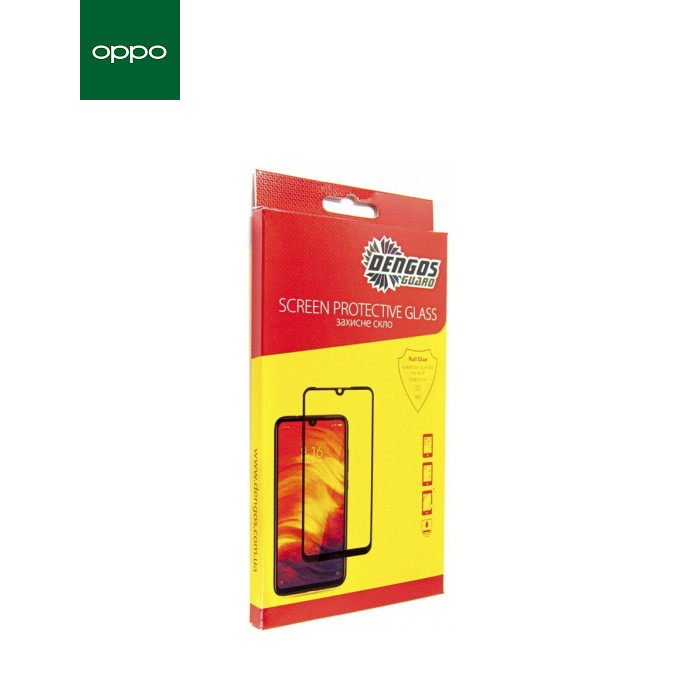 Стекло защитное Dengos Full Glue Oppo A17 black frame (TGFG-254)