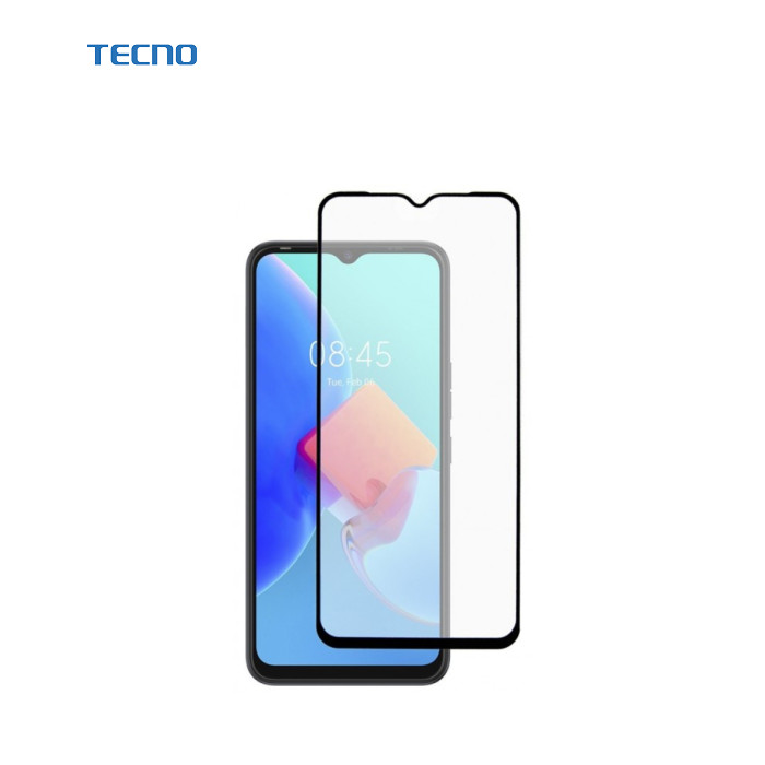 Стекло защитное Dengos Full Glue Tecno Spark 8c black frame (TGFG-250)