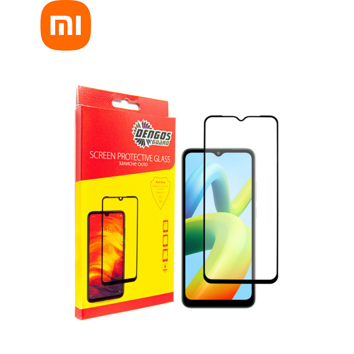 Скло захисне Dengos Full Glue Xiaomi Redmi A1 black frame (TGFG-232)