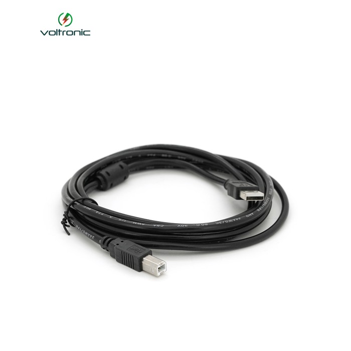 Кабель USB 2.0 AM / BM, 3.0m, 1 ферит, чорний, Пакет Q200