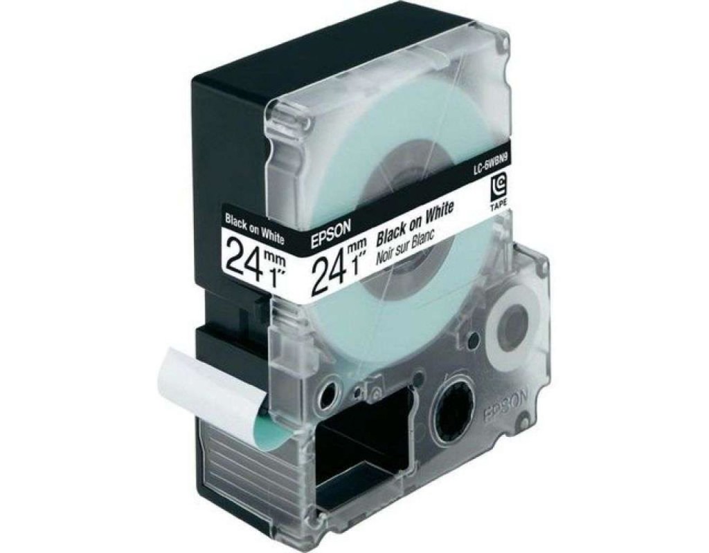 Лента для принтера этикеток Epson LK6WBN (C53S656006)