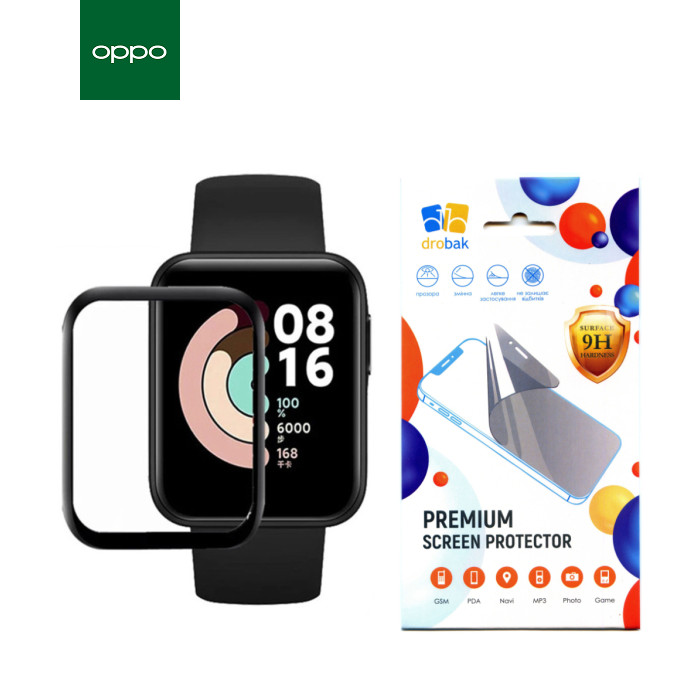 Стекло защитное Drobak OPPO Watch Free Black Frame A+ (313178)