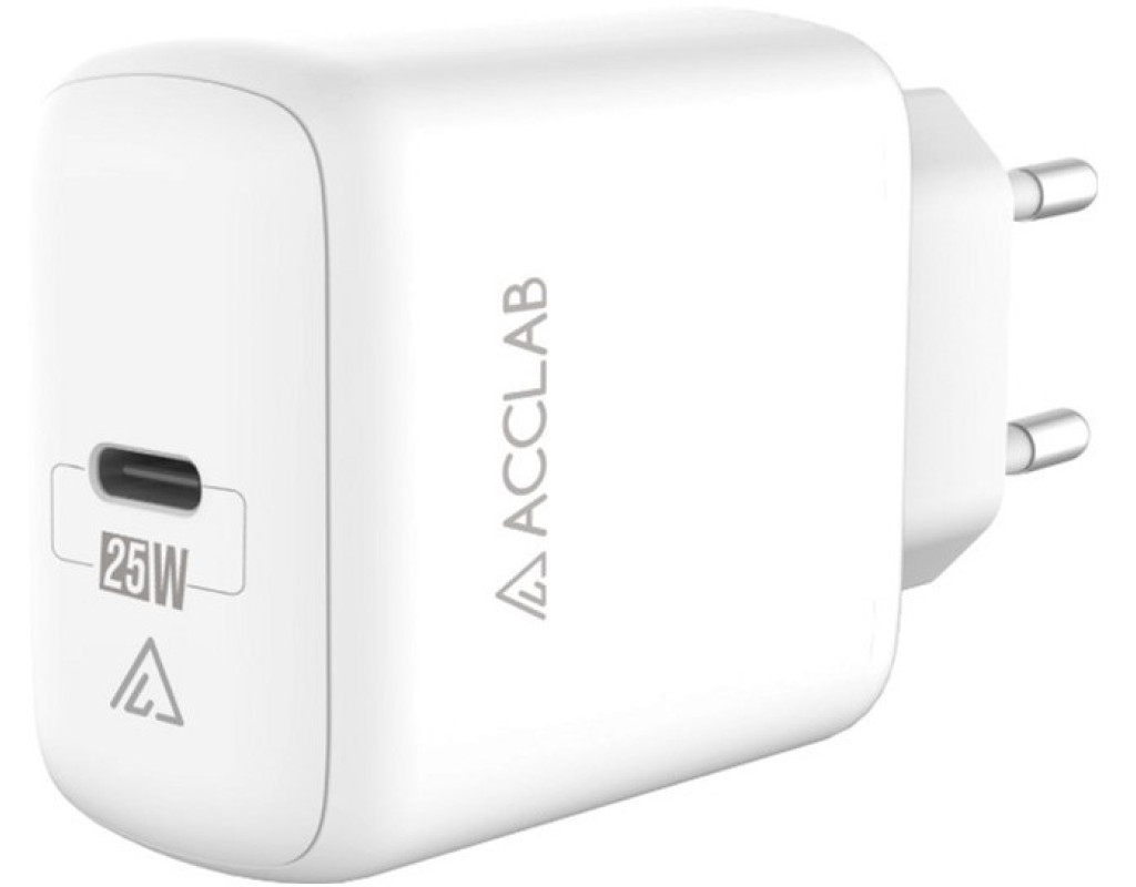 Зарядний пристрій ACCLAB AL-TC125 1хType-C 5В/3A/25W QC/PD3.0 (1283126538841)