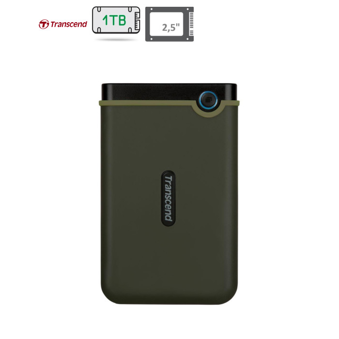 Зовнішній жорсткий диск 2.5" 1TB Transcend (TS1TSJ25M3G)