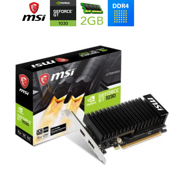 Видеокарта MSI GeForce GT1030 2048Mb Silent OC (GT 1030 2GHD4 LP OC)