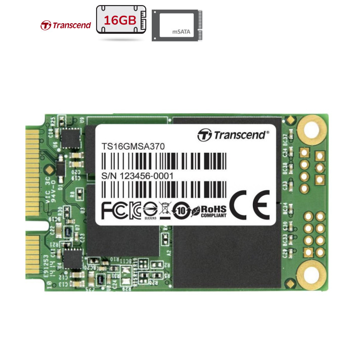 Накопитель SSD mSATA 16GB Transcend (TS16GMSA370)
