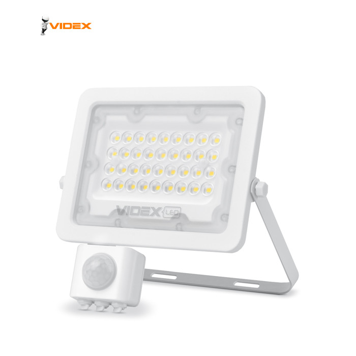 Прожектор Videx LED 30W 5000K з датчиком руху (VL-F2e305W-S)