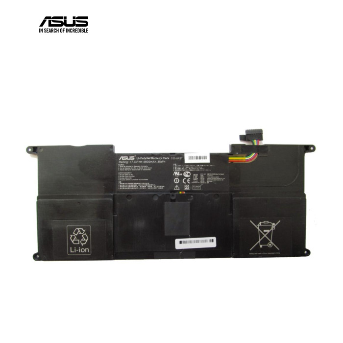 Акумулятор до ноутбука ASUS UX21A C23-UX21, 4800mAh (35Wh), 6cell, 7.4V, Li-Pol, черная, (A47180)