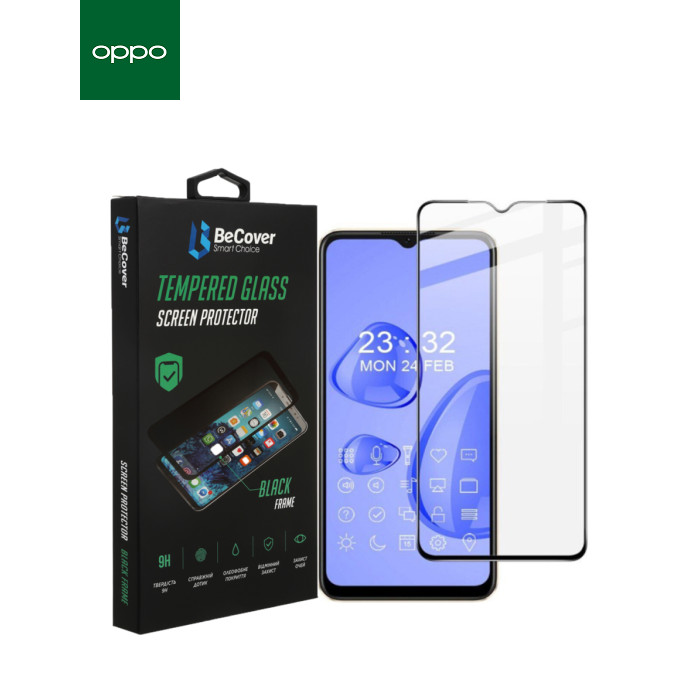 Скло захисне BeCover Oppo A57s Black (708550)