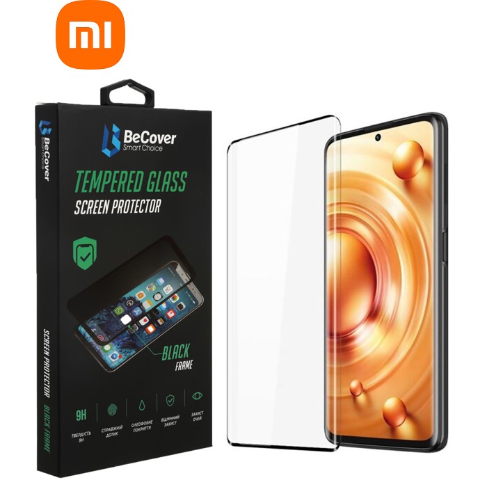 Стекло защитное BeCover Xiaomi 12 Lite Black (708560)