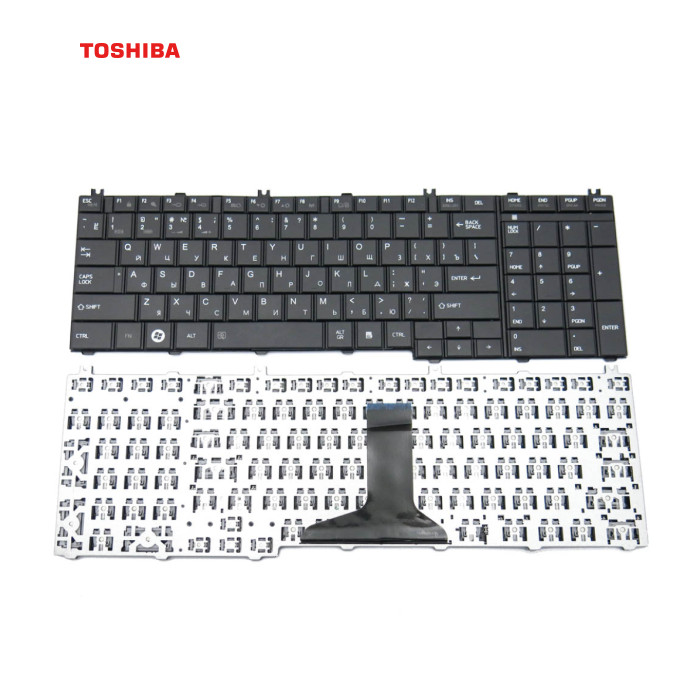 Клавіатура для Toshiba Satellite C650, C655, C660, C660D, C665, C665D, C670, L650, L655, L670, L750, L755, L755D, L770 (RU Black матова)