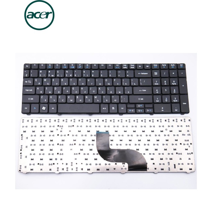Клавіатура для ACER Aspire 5810T, 5236, 5536, 5536G, 5242, 5741, 5742, 5750, 5538, 5542, ZR7, eMachines E440, E442, E530, E640, E732, E732G (RU Black)