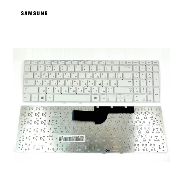 Клавіатура для Samsung NP355V5C Series 15.6" (RU White, Без рамки). (9Z.N4NSN.40R CNBA5903733CB). Оригінал