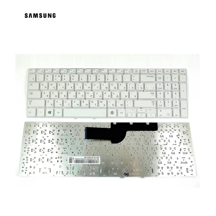 Клавіатура для Samsung NP355V5C Series 15.6" (RU White, Без рамки). (9Z.N4NSN.40R CNBA5903733CB). Оригінал