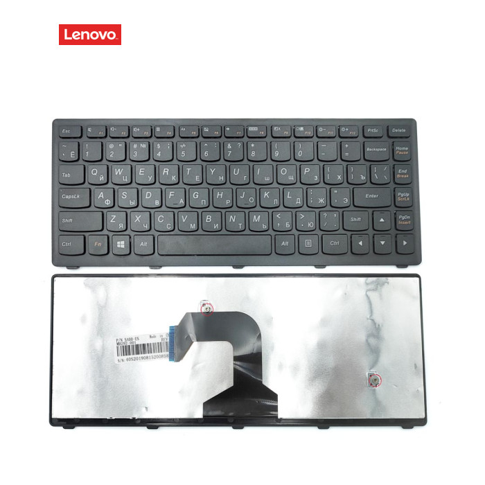 Клавіатура для LENOVO IdeaPad S300, S400, S405, S415, M30-70, S40-70, M40 (RU Black, Чорна рамка)