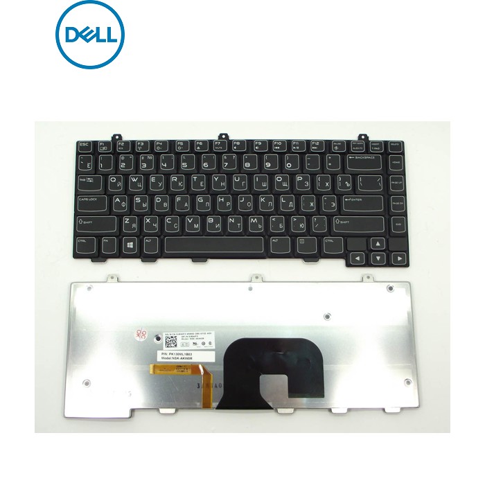 Клавіатура для DELL Alienware M14x R2 (RU Black з підсвіткою). Оригінал