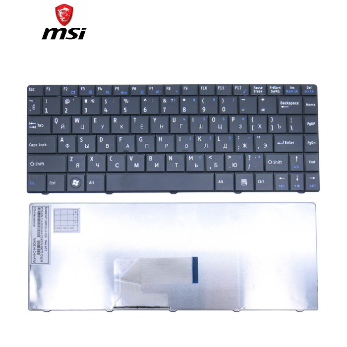 Клавіатура для MSI CX420, CX420MX, X350, X360, X370, CX460, CX480, CR430, X420, N4205, FX400, FX420 (RU black). (V111822AK1). Оригінал