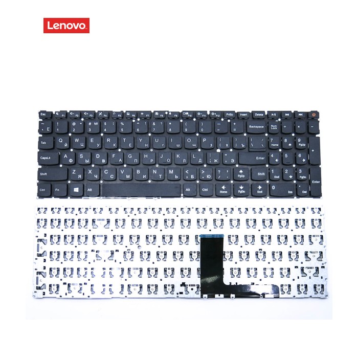 Клавіатура для LENOVO IdeaPad 110-15IBR, 110-15ACL, 110-15AST (RU Black без рамки) OEM