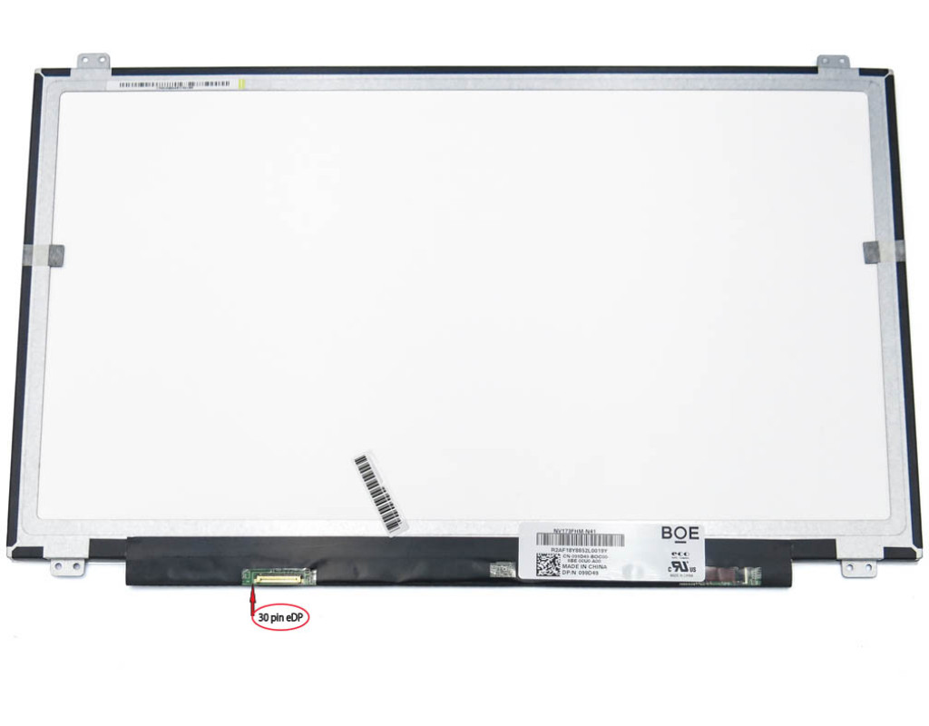 Матриця 17.3" Slim eDP (1920*1080, IPS, 30pin, вушка верх-низ) BOE NV173FHM-N41 Матова