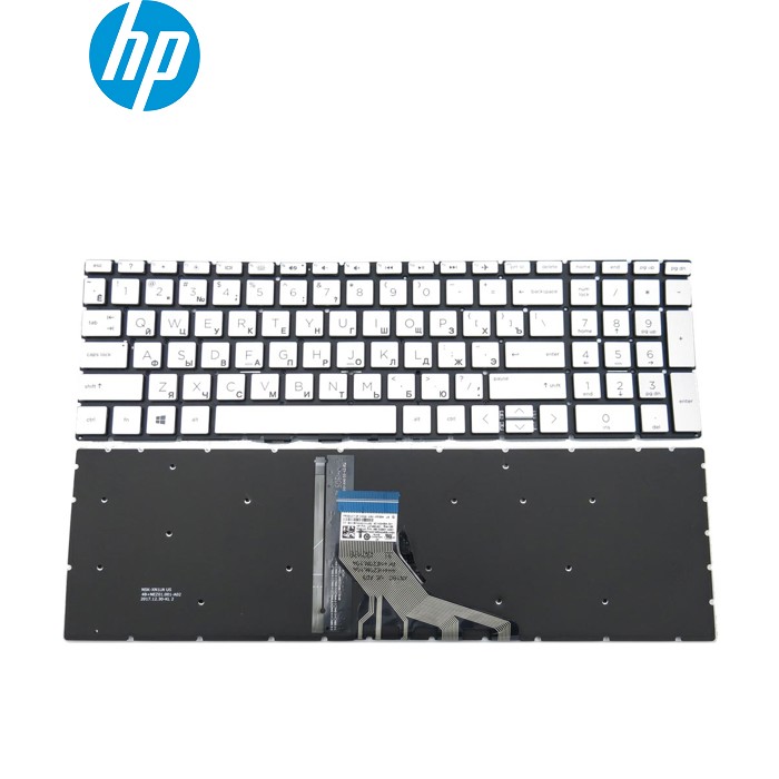 Клавіатура для HP 15-CS 15-CN 15-CW 15-CX 15-DA 15-DB 15-DX 15-DR 15-DK 17-BY 17-CA 17-CD 250 G7 G8, 255 G7 G8 (RU Silver з пiдсвіткою) Оригінал