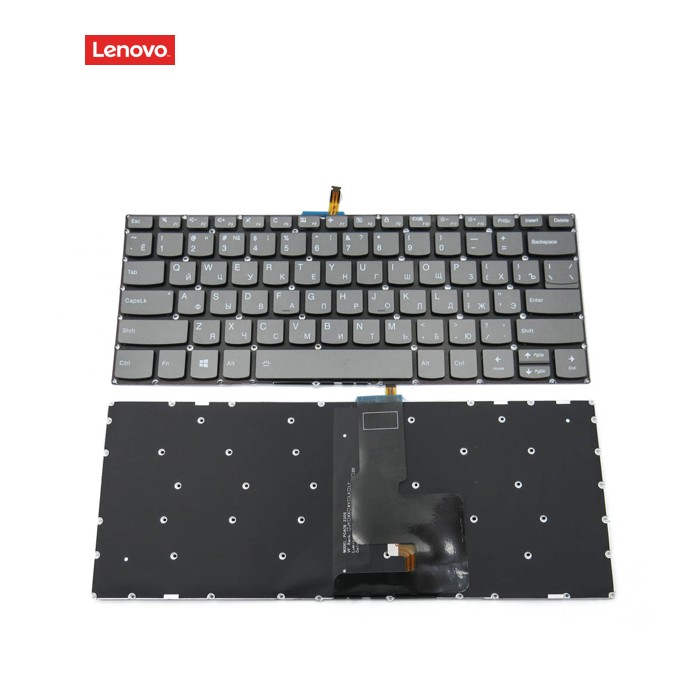 Клавіатура для Lenovo Ideapad 330S-14ARR, 330S-14AST, 330S-14IKB, 330S-14ISK, 330S-14ISK, V330-14IKB,Yoga 520-14IKB, 720-15ISK V130-14IGM V130-14IKB (RU Black з підсвіткою)