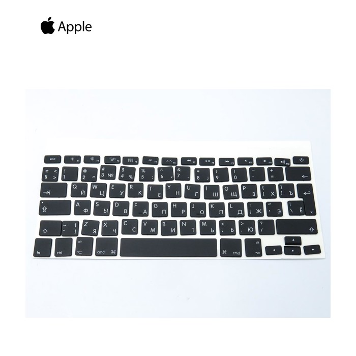 Клавіші клавіатури APPLE A1425, A1502, A1398 Macbook Pro (2012 - 2015) (RU BLACK, BIG Enter) Комплект кнопок.