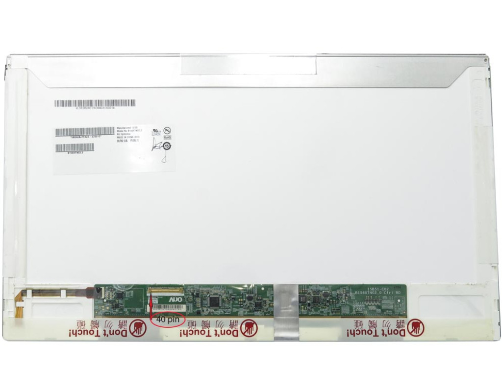 Матриця 15.6" Normal (1366*768, 40pin) AUO B156XTN02.0, B156XW02 Глянцева