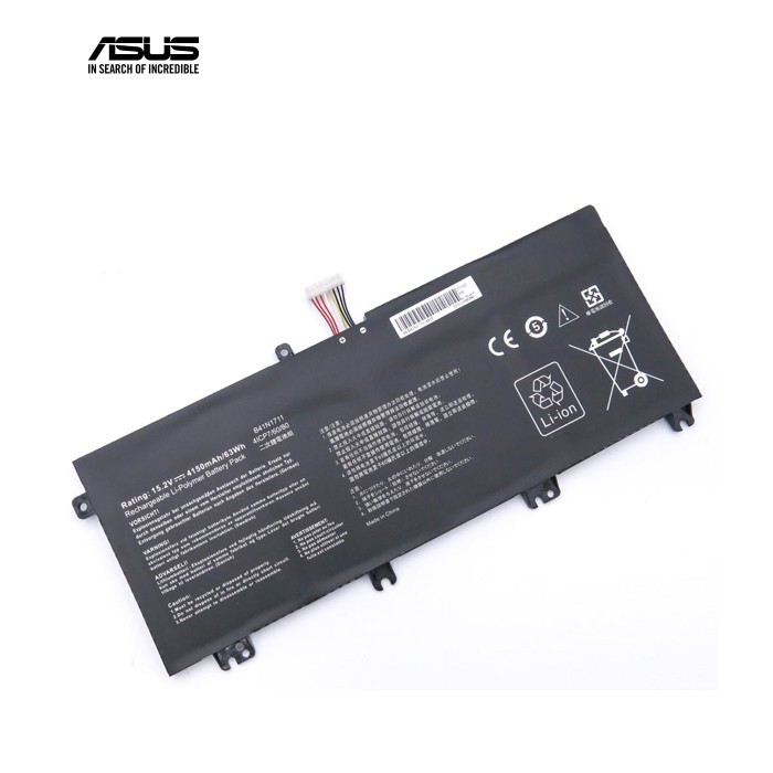 Батарея B41N1711 для ASUS GL503VM, GL503VD, GL703VD, GL703VM, FX63V, FX63VD, FX503VM, FX705, ZX63VD (15.2V 4150mAh 63Wh) Кабель 25мм.