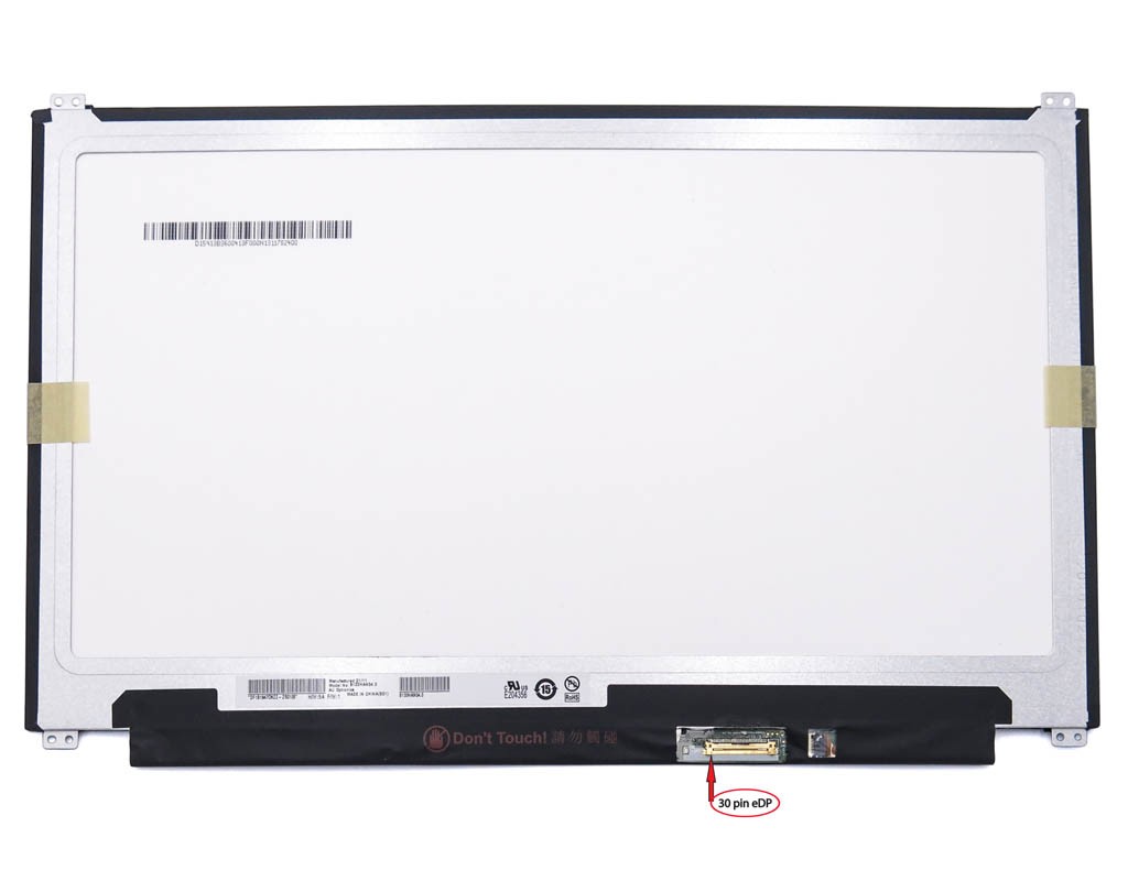 Матриця 13.3" Slim eDP 305mm (1920*1080, IPS, 30pin праворуч, вушка верх-низ Малі!) AUO B133HAN04.0 Глянцева