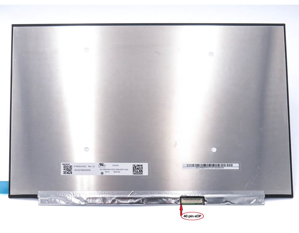Матриця 13.3" Slim eDP (2560*1600, 40pin, без кріплень) Innolux N133GCA-GQ1 C2 Матова (Яск. 300 cd/m?, контр. 1000:1, 100% sRGB)