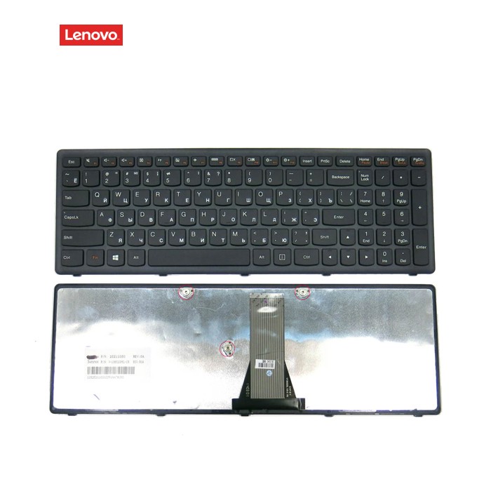 Клавіатура для LENOVO IdeaPad G500s, G505s, S500, S510p, Z510,Flex 15, 15D (RU Black з рамкою) Оригінал