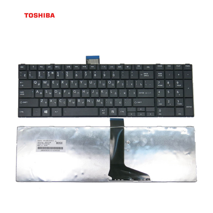 Клавіатура для Toshiba Satellite C850, C855, C870, C875, L850, L850D, L855, L870, L875, S855 ( RU Black, C850 Версія)