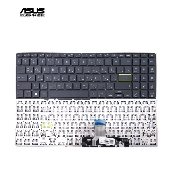 Клавіатура для ASUS X521, X521EA, X521EQ, X521FA, X521FL, X521JQ, X521UA, S533, S533E, S533F (RU Black) Оригінал