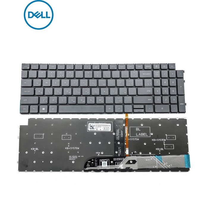 Клавіатура для DELL Inspiron 3511, 3515, 3510, 3520, 5515, 5510, 7510, 16 Plus 7610 0W0FYR (RU Black з підсвіткою) Оригінал