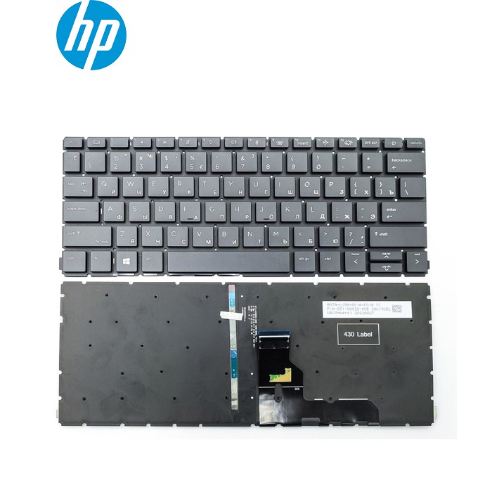 Клавіатура для HP ProBook 430 G8, 430 G7, 435 G8, 435 G7 (RU Black з підсвіткою). Оригінал