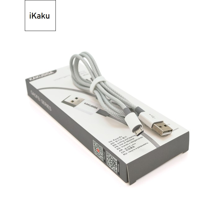 Кабель iKAKU KSC-723 GAOFEI smart charging cable for micro, Gray, довжина 1м, 2.4A, BOX