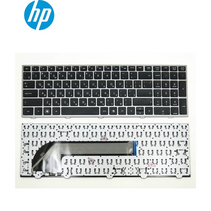 Клавіатура для HP Probook 4540S, 4545S (RU Black Сіра рамка)