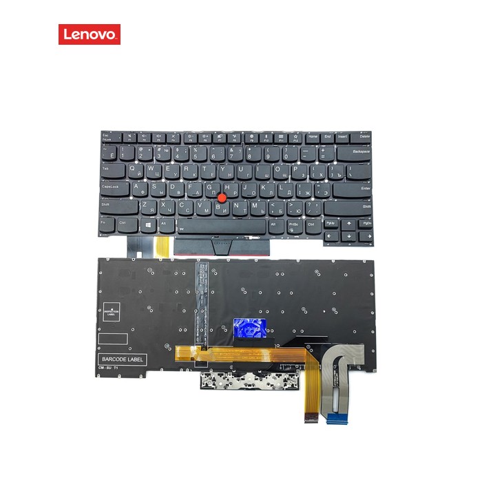 Клавіатура для Lenovo ThinkPad T490s T495s X1 Extreme Gen 1/2, P1 Gen 1/2 2 (RU Black з підсвіткою)