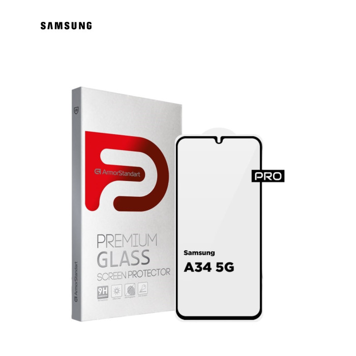 Стекло защитное Armorstandart Pro Samsung A34 5G (A346) Black (ARM66207)