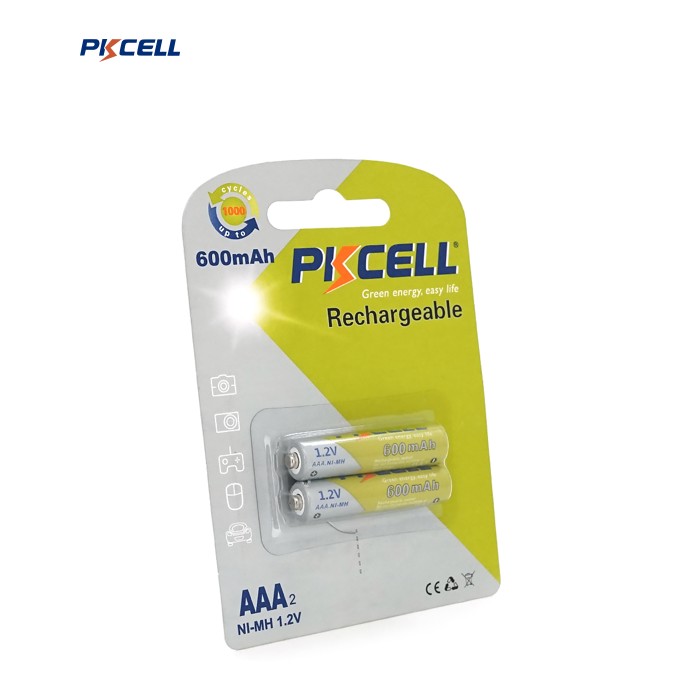 Акумулятор PKCELL 1.2V AAA 600mAh NiMH Rechargeable Battery, 2 штуки в блістері ціна за блістер, Q12