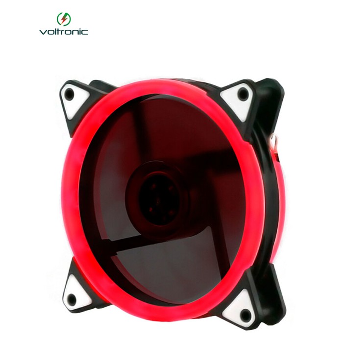 Кулер корпусний 12025 DC sleeve fan 4pin - 120 * 120 * 25мм, 12V, 1100об / хв, Red, двосторонній