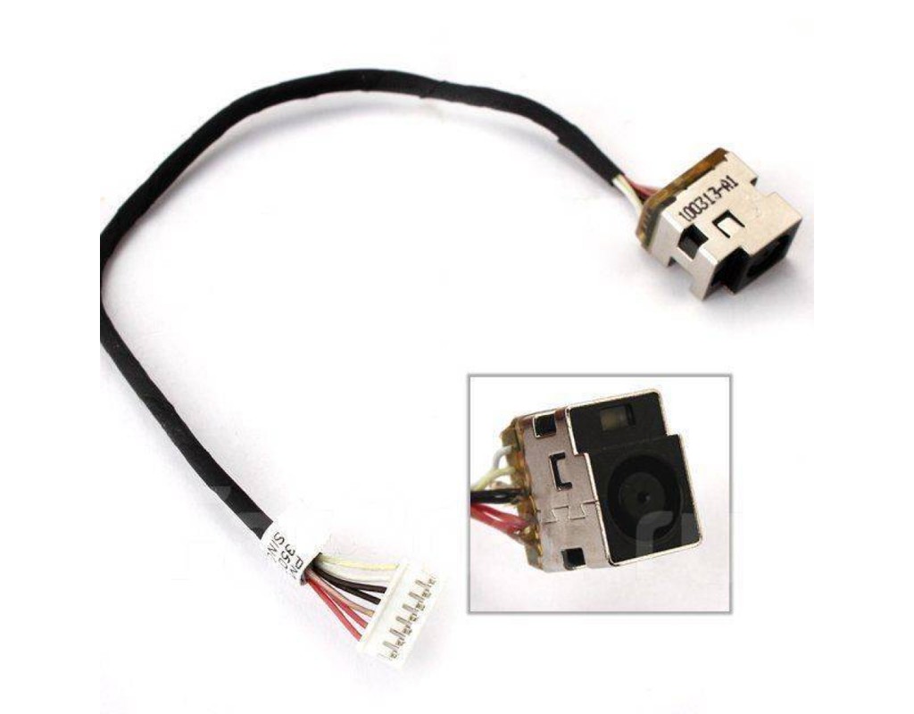 Роз'єм живлення ноутбука з кабелем для HP PJ230 (7.4mm x 5.0mm + center pin), 7-pin, Универсальный (A49042)