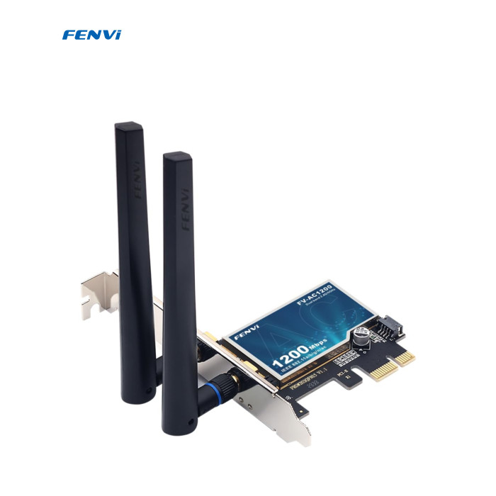 Мережна карта WiFi+Bluetooth Fenvi FV-AC1200 WiFi+Bluetooth 4.0, PCI-E Intel 7265 (Wi-Fi 5 802.11ac/a/b/n (скорость 2.4GHz – до 300 Мб/с, 5 GHz – до 867 Мб/с)