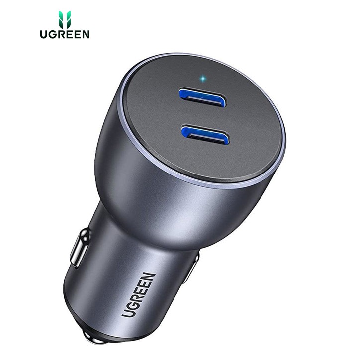 Автомобільний зарядний пристрій Ugreen CD213 (2xUSB 40W (USB-C) QC 3.0+ Gray (70594)