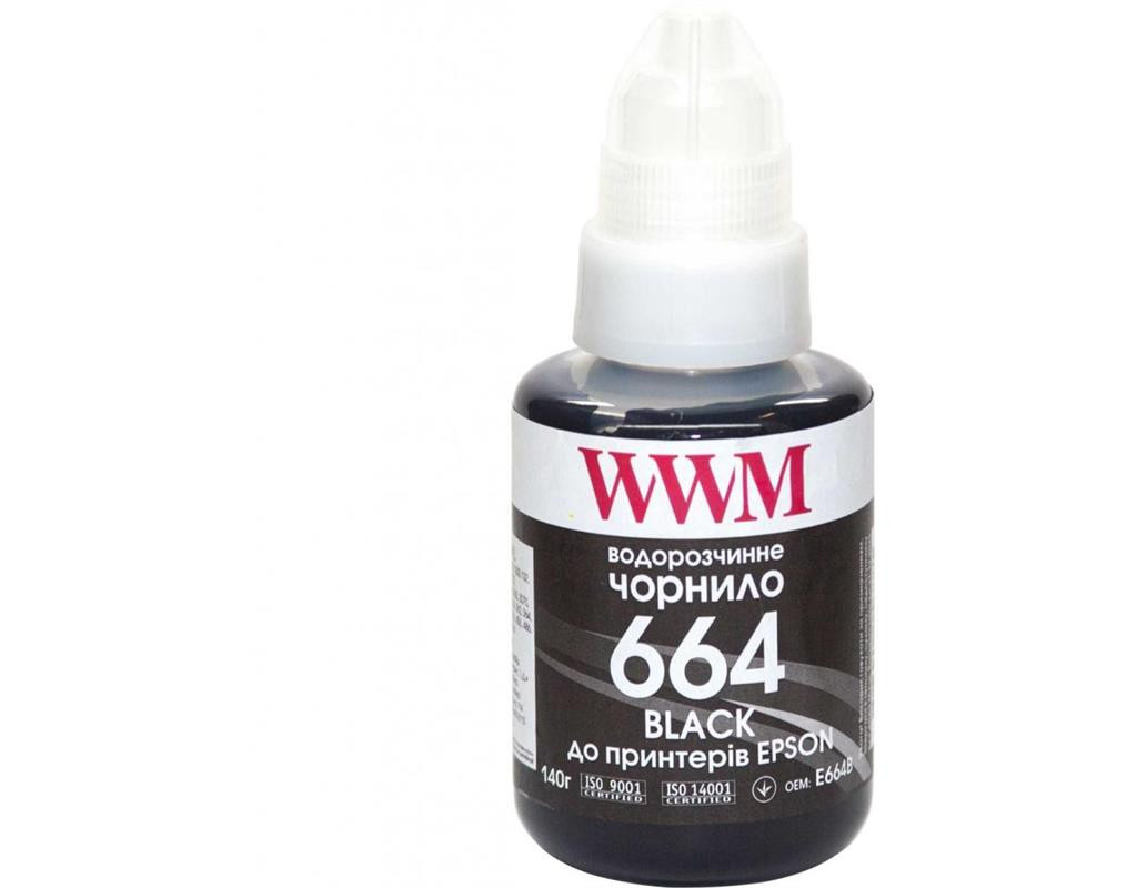 Чорнило WWM Epson L110/210/300 Black (E664B) 140г