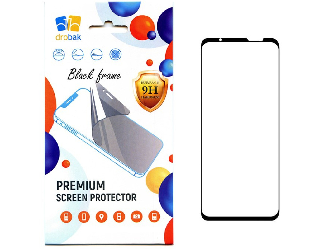 Скло захисне Drobak Asus Rog Phone 6D Black Frame A+ (717164)